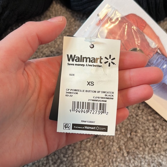 Celebrity pink Pointelle button up sweater NWT XS - Picture 4 of 12